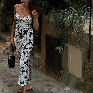 SOLD Zara tropical slip dress